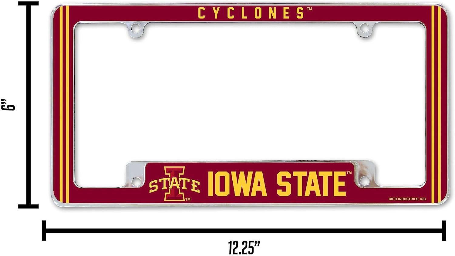 CYCLONES™  
IOWA STATE™  

12.25"  
6"  

RICO INDUSTRIES, INC.