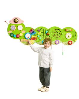 VEVOR - Caterpillar Activity Wall Busy Board Panels, 12 Activities, Montessori Sensory Wall Toy for Kids 3-12 Years