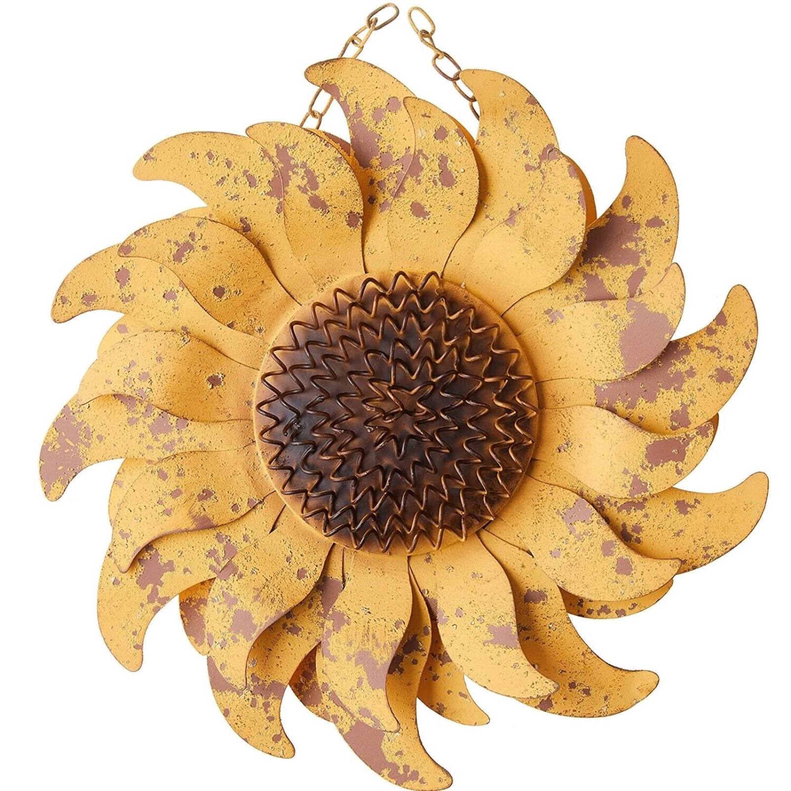 K&K Interiors - Distressed Golden Metal Sunflower Arrow Replacement Sign 10 inch - Arrow Sold Separately - Yellow price history on PriceWatchPro