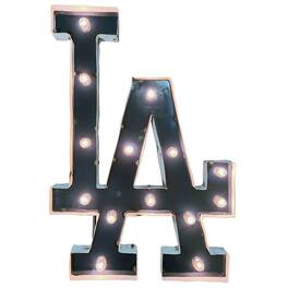 Imperial - Los Angeles Dodgers 24" x 16.5" Lighted Logo Recycled Metal Sign - Multicolor