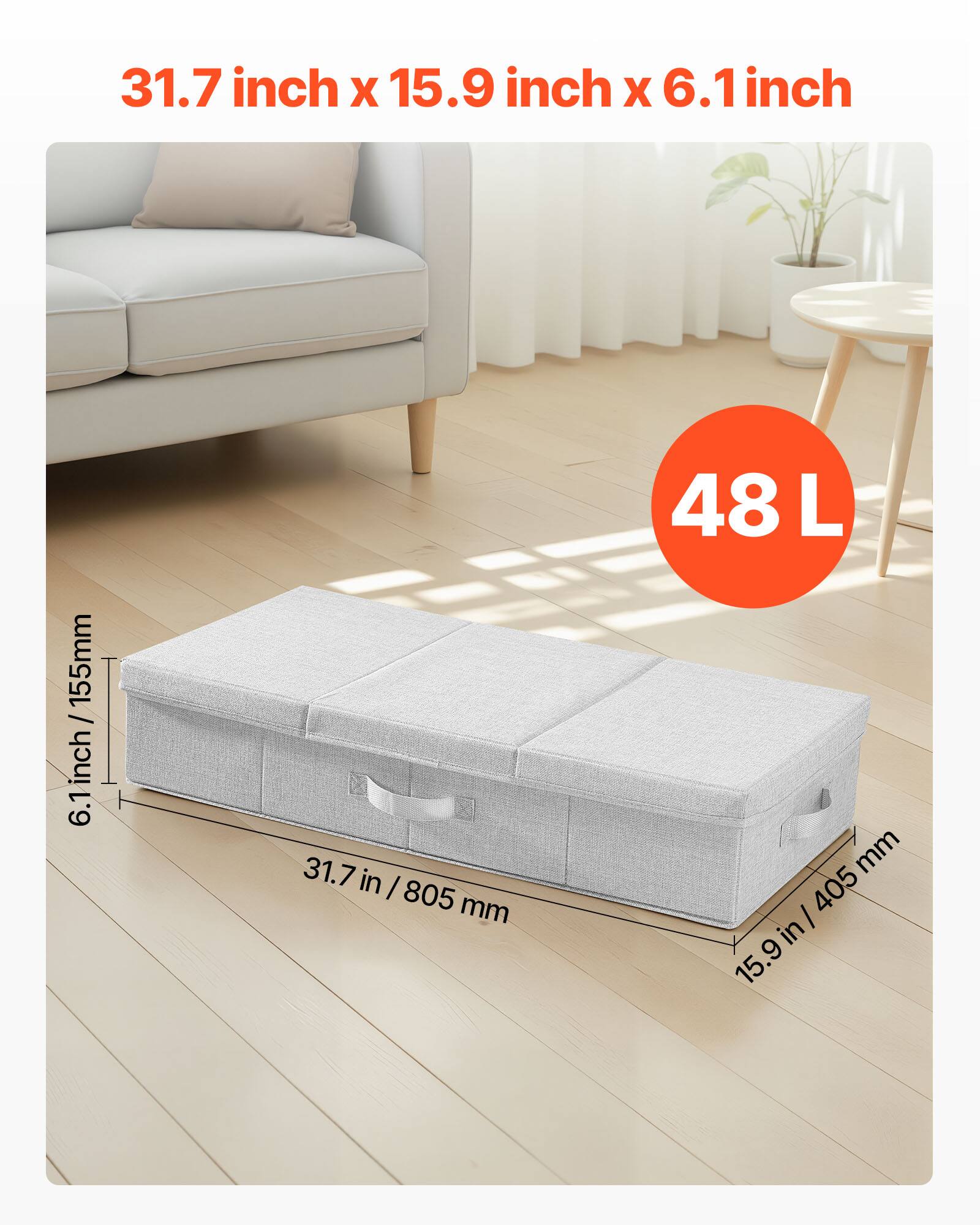 31.7 inch x 15.9 inch x 6.1 inch  
48 L  
31.7 in / 805 mm  
15.9 in / 405 mm  
6.1 in / 155 mm