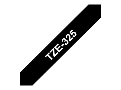 Alt View 2. Brother - P-touch Laminated Label Maker Tape, 3/8" x 26-2/10' - White On Black.