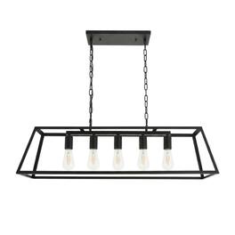 Living District - Resolute 5 light Pendant - Black