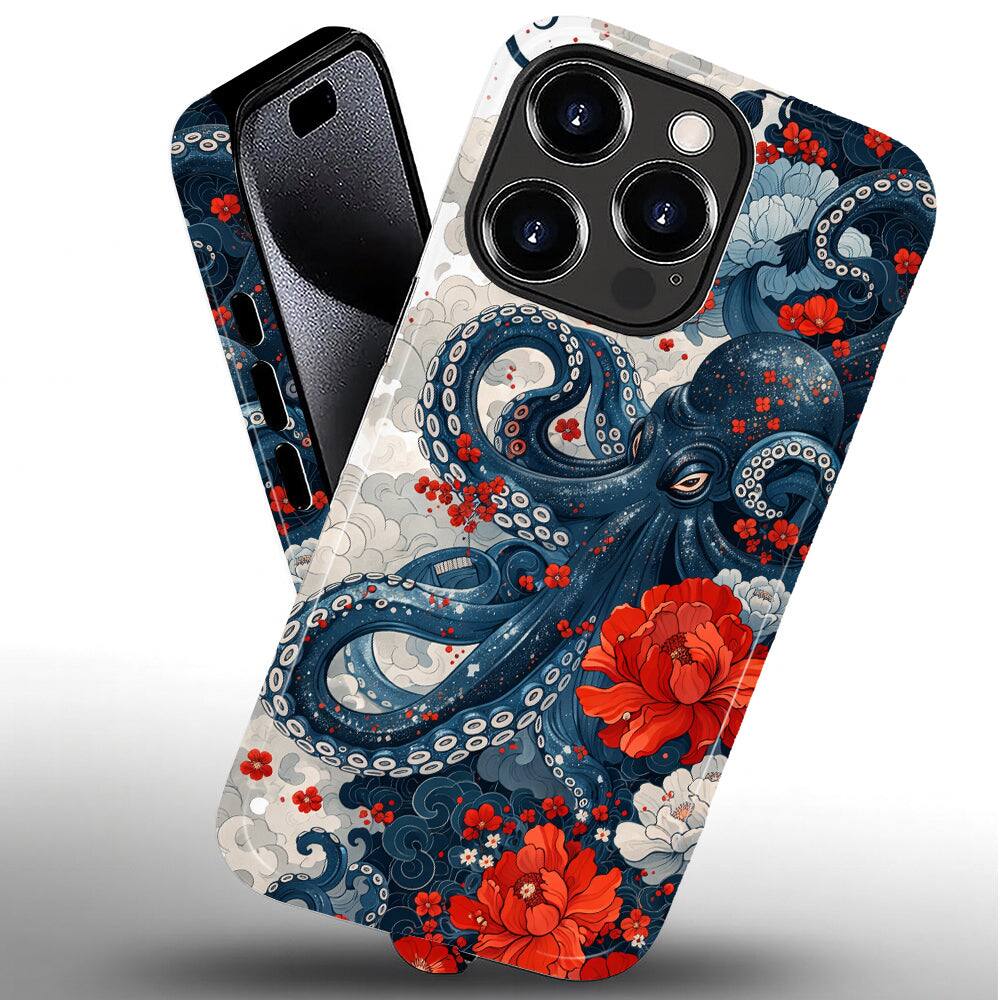 Alt View 1. BUBM - Smartphone Case for iPhone - 2-Layer Durable Smartphone Protection Case - Crimson Abyss - Crimson Abyss for iPhone 16 Pro Max.