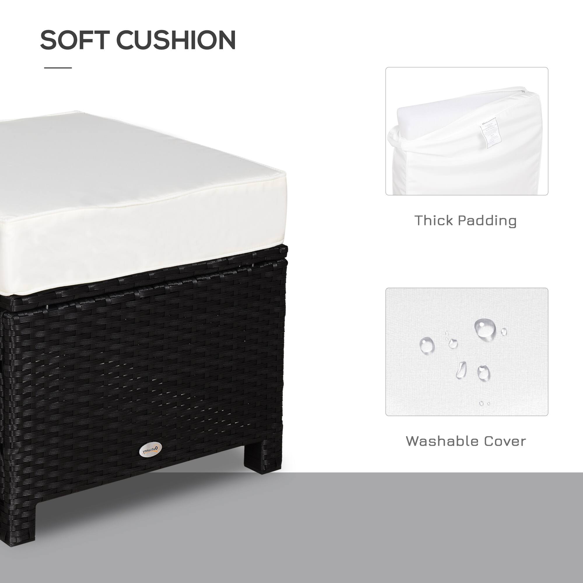 SOFT CUSHION - Thick Padding - Washable Cover