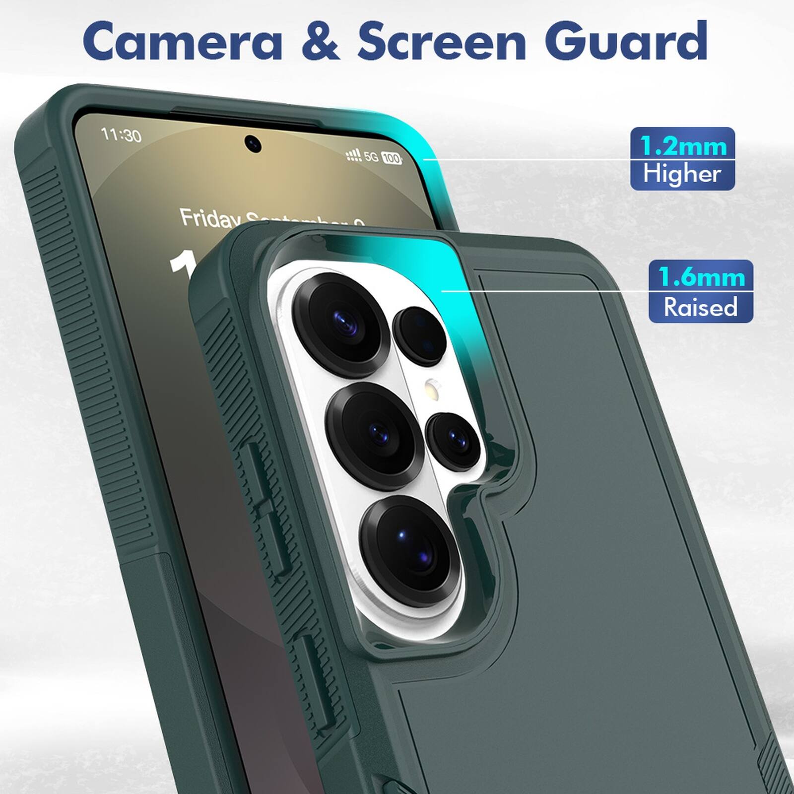 Camera & Screen Guard

11:30 Friday

1.2mm Higher

1.6mm Raised