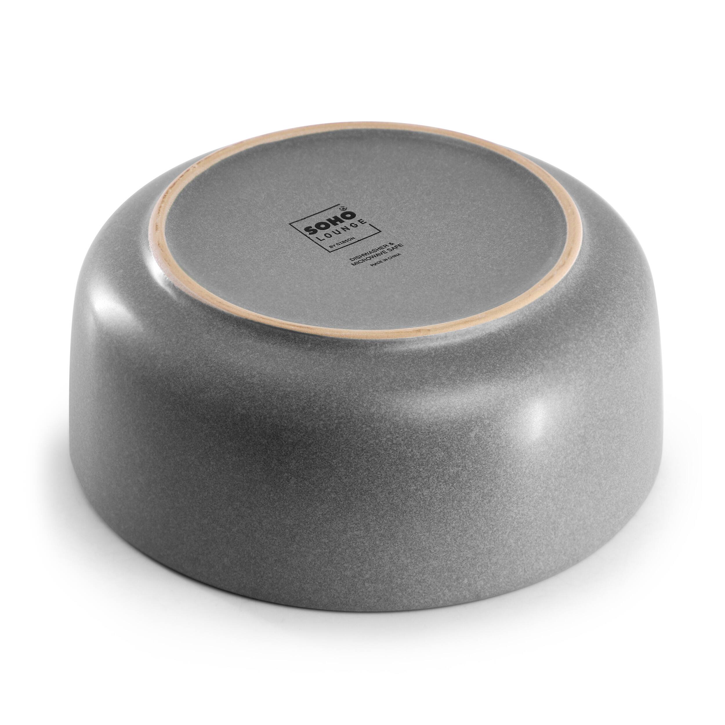 Alt View 4. Gibson - Gibson Soho Lounge Bryant Park 12 Piece Reactive Stoneware Dinnerware Set in Gray - Gray.