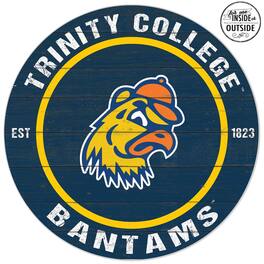 Jardine - Trinity Bantams 20'' x 20'' Indoor/Outdoor Weathered Circle Sign - Navy