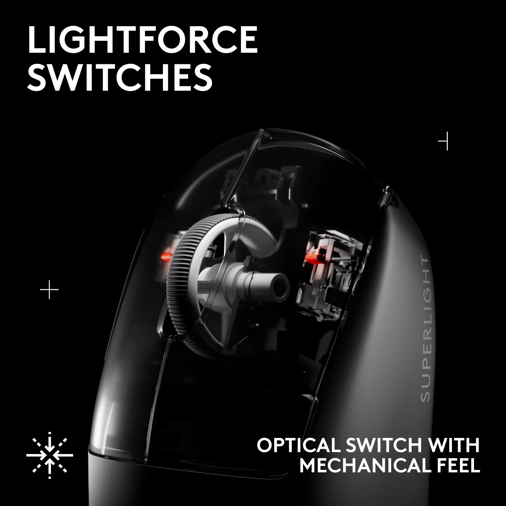 LIGHTFORCE SWITCHES

+ SUPERLIGHT OPTICAL SWITCH WITH MECHANICAL FEEL