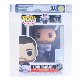 Edmonton Oilers NHL Funko POP | Leon Draisaitl (Road Uniform) | Rated AFA 9.0 - Blue