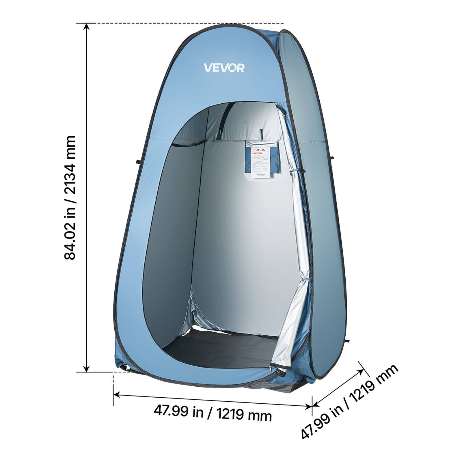VEVOR  
84.02 in / 2134 mm  
47.99 in / 1219 mm  
47.99 in / 1219 mm