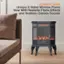 Realistic Look Unique 3-Sided Window Flame View With Realistic Flame Effects and Realistic Crackle Sounds.