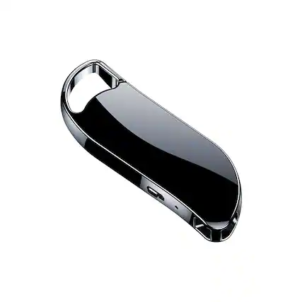 Front. Cluzine - Digital Voice Recorder, Metal Body Business MP3 Audio Recorder, Voice Activated Long Lasting Battery with USB Recording - Black.