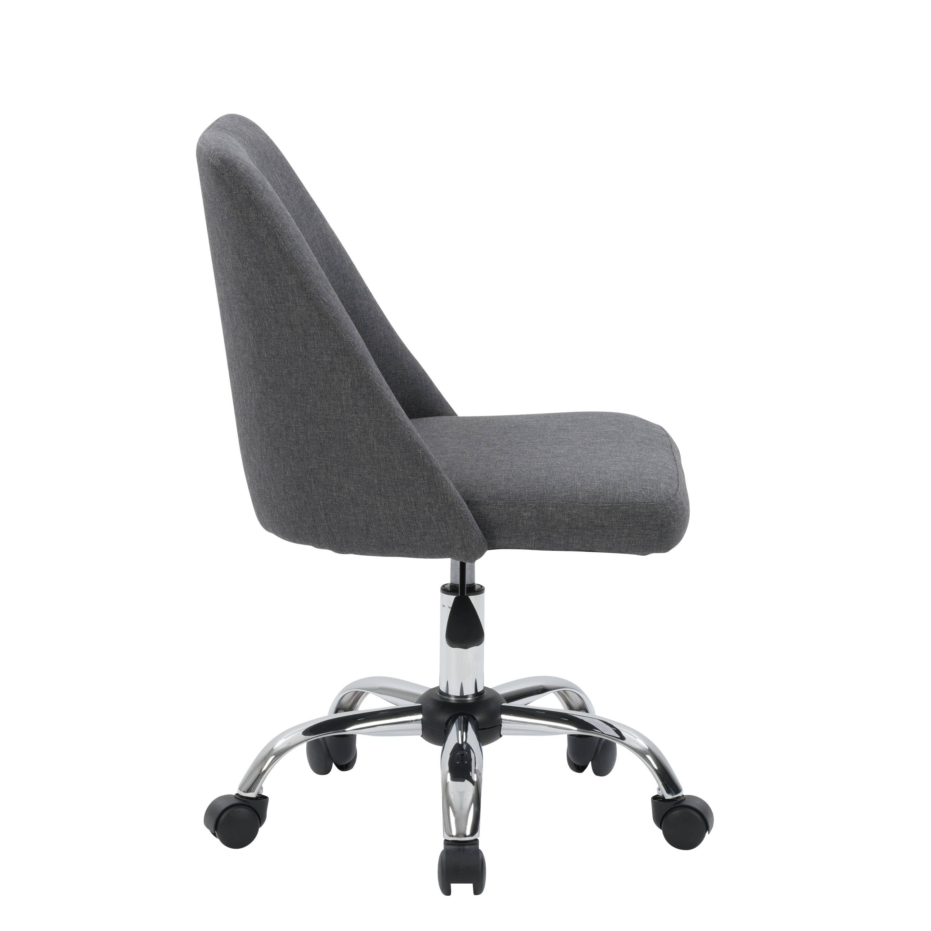 Alt View 12. CorLiving - Marlowe Upholstered Armless Task Chair - Dark Grey.
