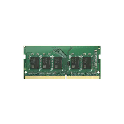 Front. Synology - 8GB DDR4 ECC SODIMM RAM Module - Black.