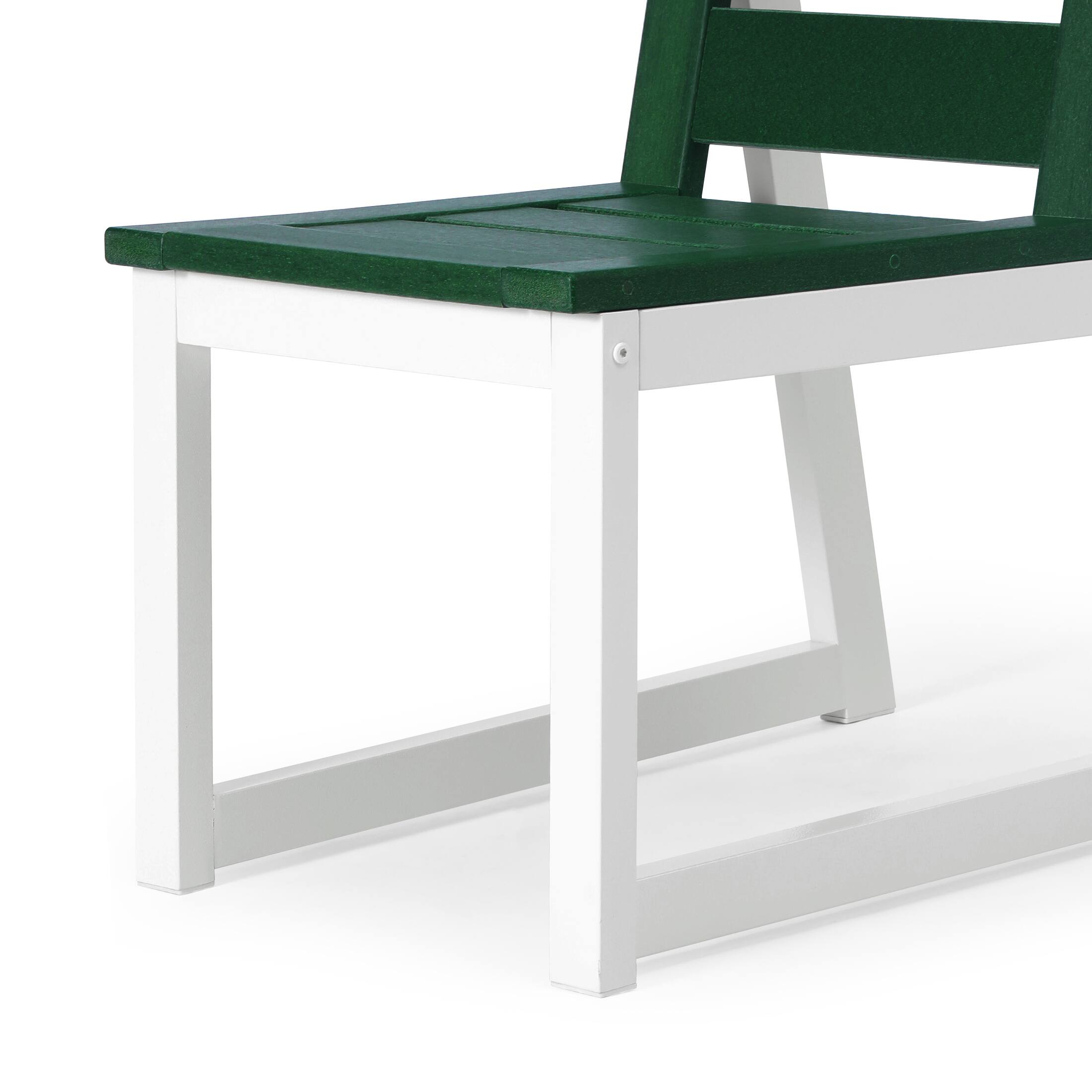 Alt View 3. WestinTrends - WestinTrends Cape May HDPE Outdoor Patio Dining Side Chair - Dark Green.