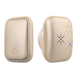 Cluzine - Wireless Smart Doorbell Battery-Free Waterproof Self-Powered Easy Installation Gold