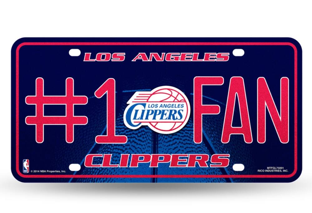 Los Angeles Clippers #1 Fan Sparkly Glitter Look License Plate Tag - It's all about the Bling LA Clipper Fans!!