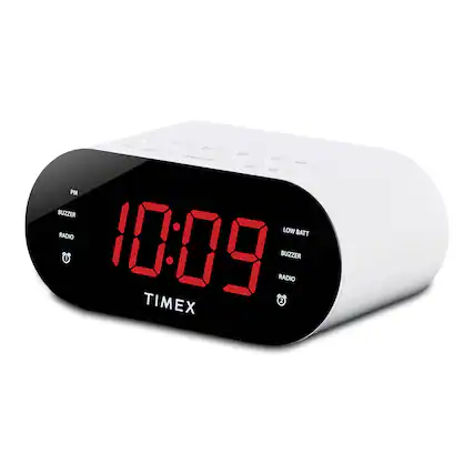 PM BUZZER LOW BATT RADIO 1 10:09 RADIO BUZZER TIMEX 2