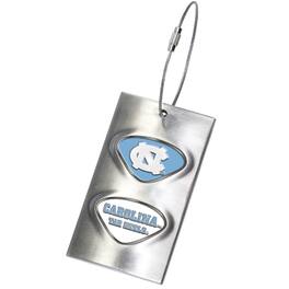 Jardine - North Carolina Tar Heels 3.5'' x 2'' Bag Tag - Silver