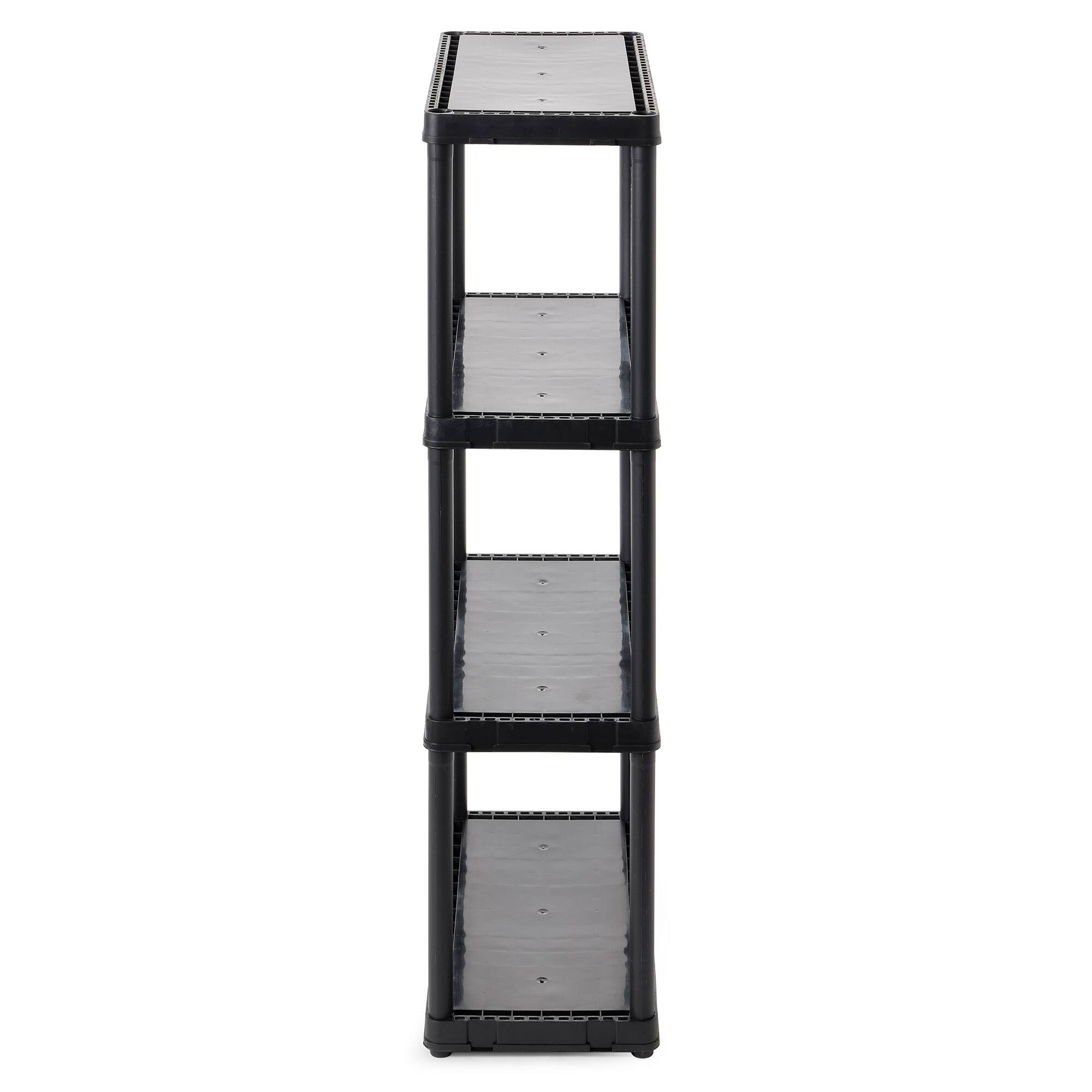 Alt View 7. Gracious Living - Gracious Living 4 Shelf Fixed Height Light Duty Storage Unit, Black (4 Pack) - 4 Shelf - Black.