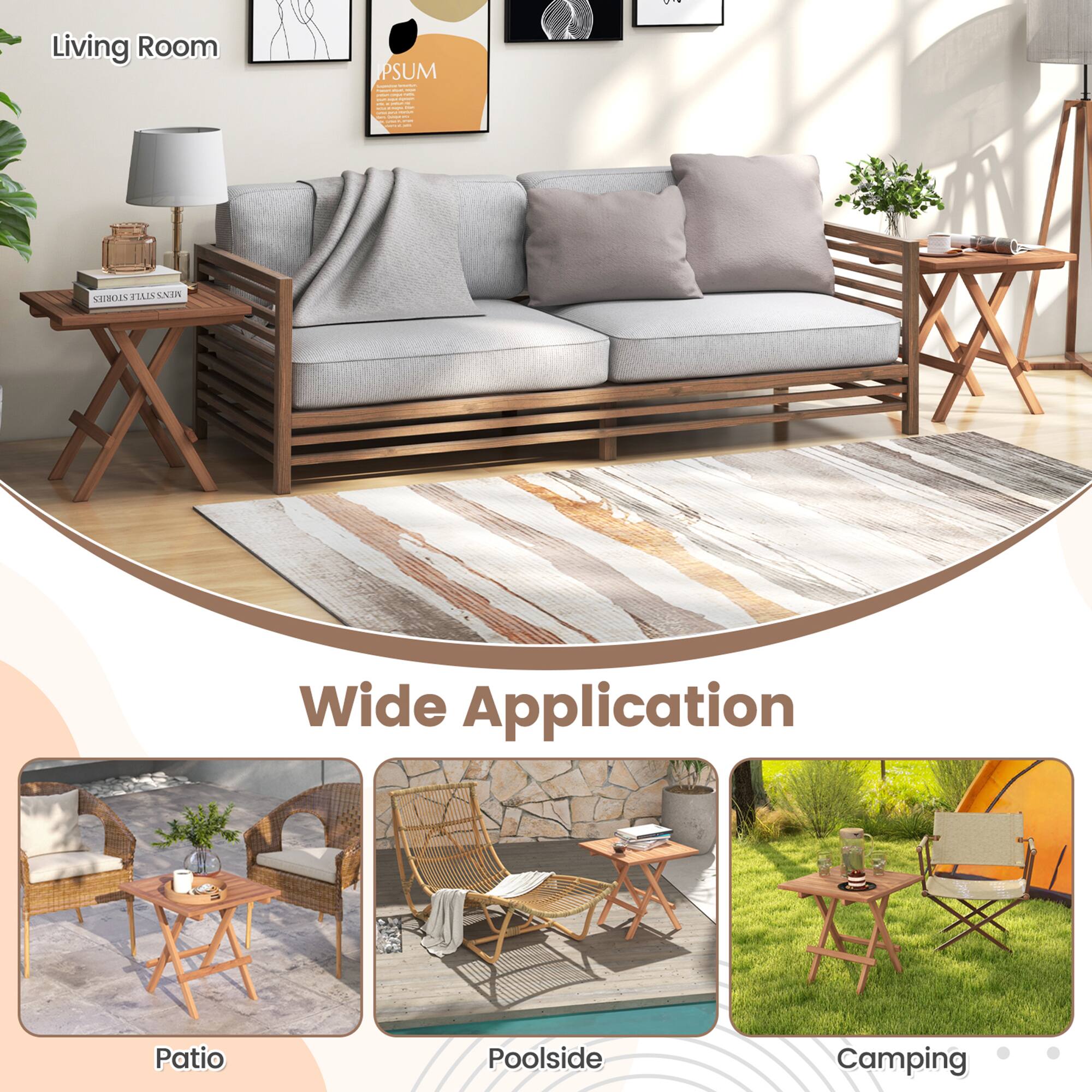 Living Room

Wide Application

Patio

Poolside

Camping