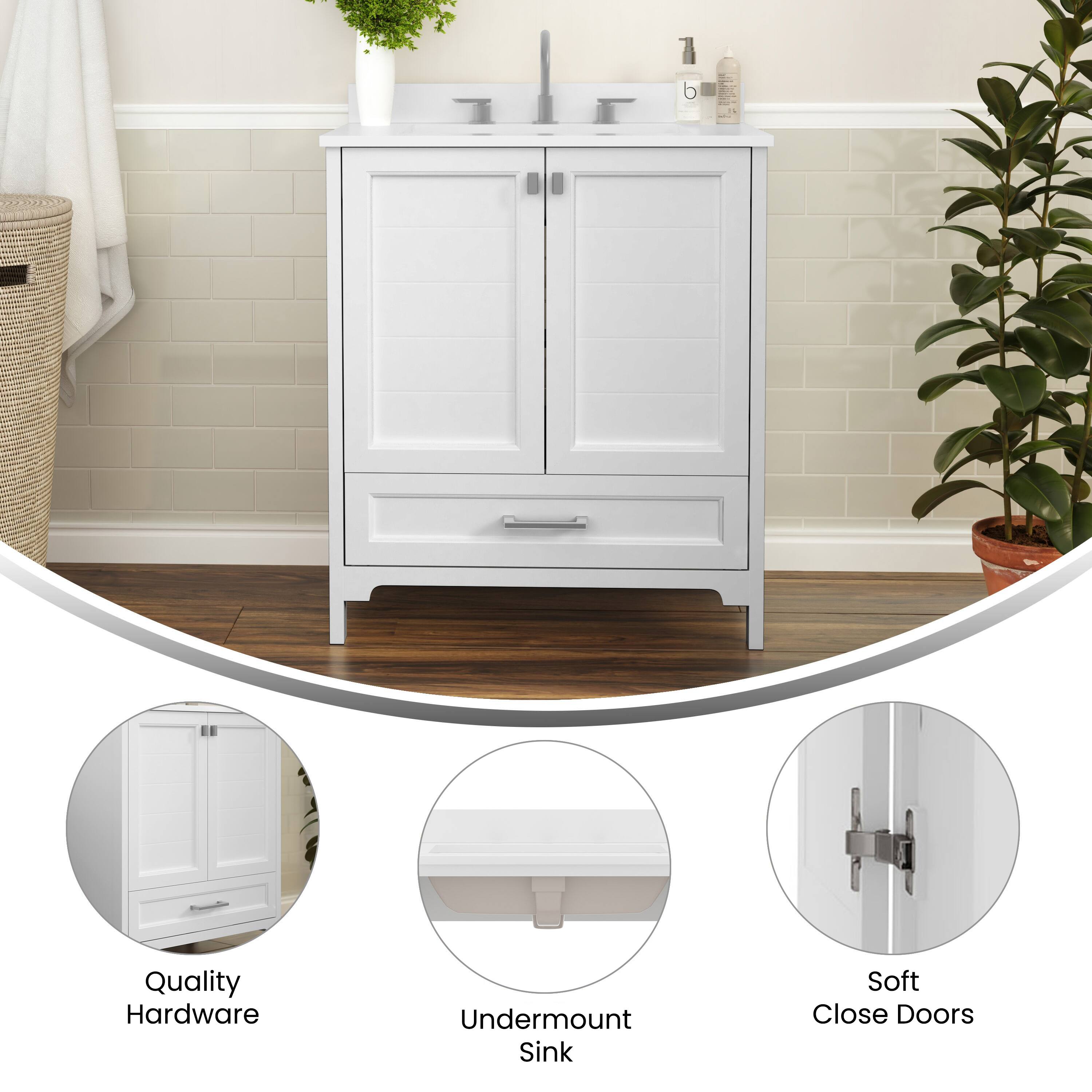 Quality Hardware  
Undermount Sink  
Soft Close Doors