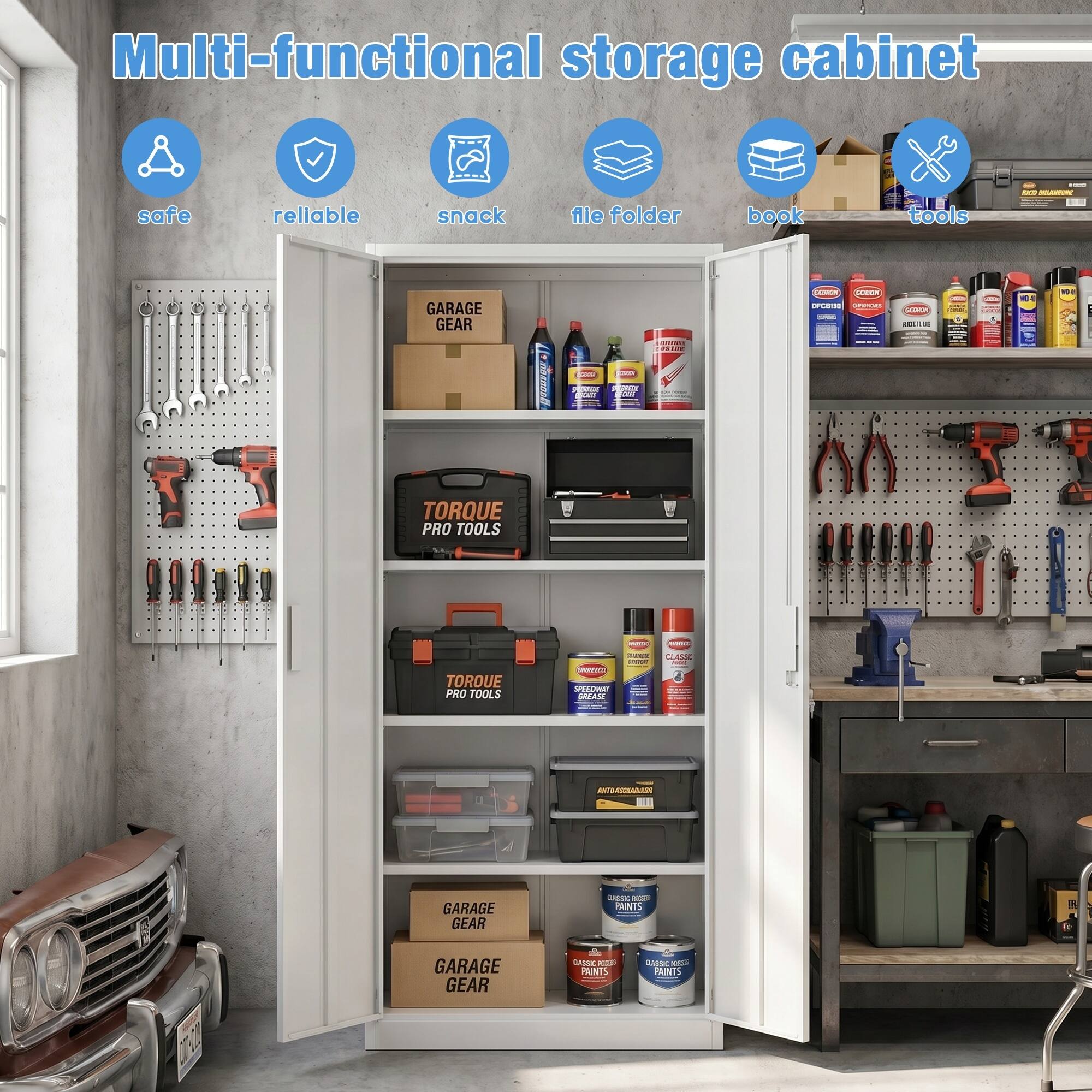 Multi-functional storage cabinet safe reliable snack file folder book tools - GARAGE GEAR TAT0 T I Ca -. | TOR aT - adas O.. .. - TORQUE PRO TOOLS TOROUE PRO TOOLS MO MAM i CAS ATLAANAM GARAGE GEAR - PANTS GARAGE GEAR GAsse A PRINTS - GASSE PAINTS