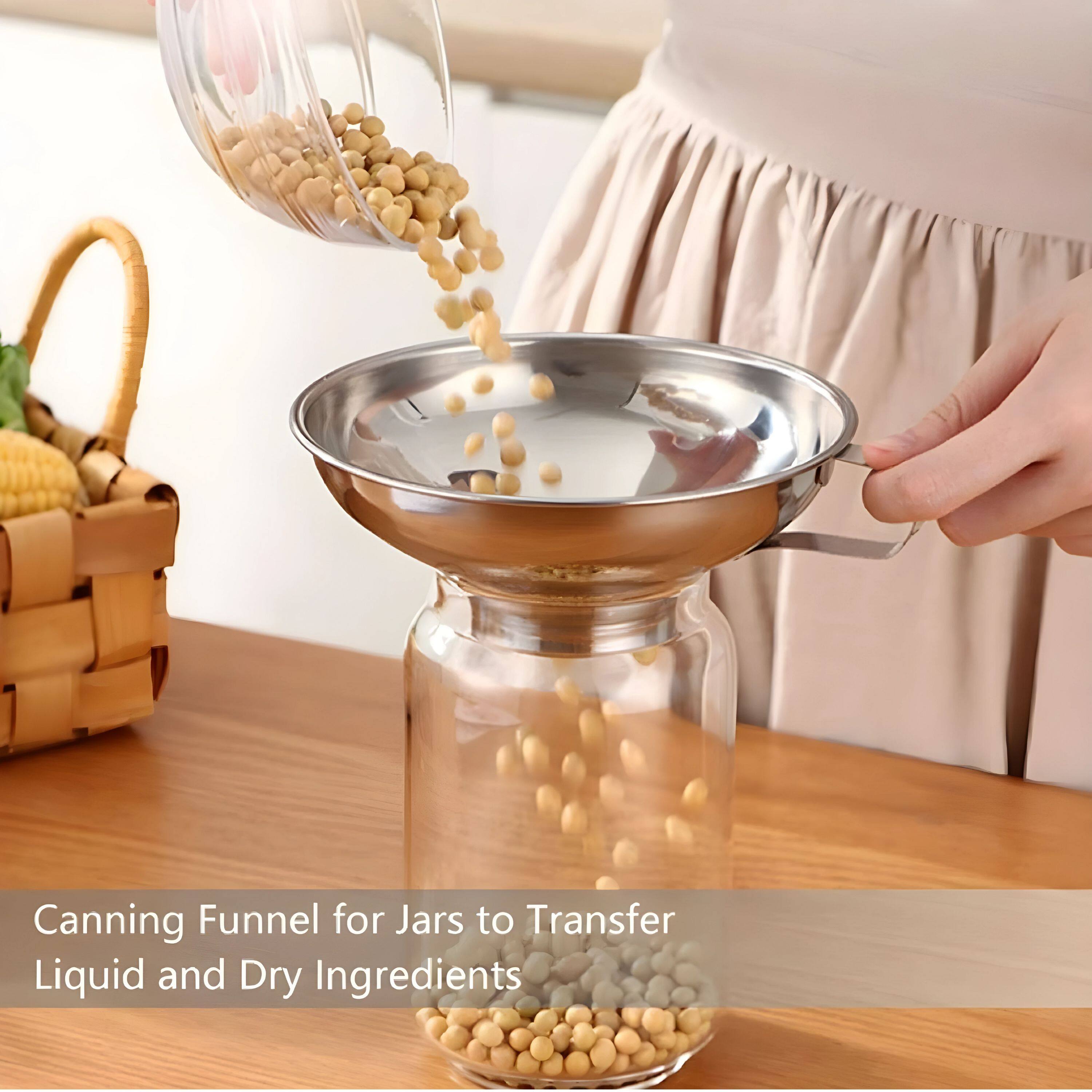 Canning Funnel for Jars to Transfer Liquid and Dry Ingredients