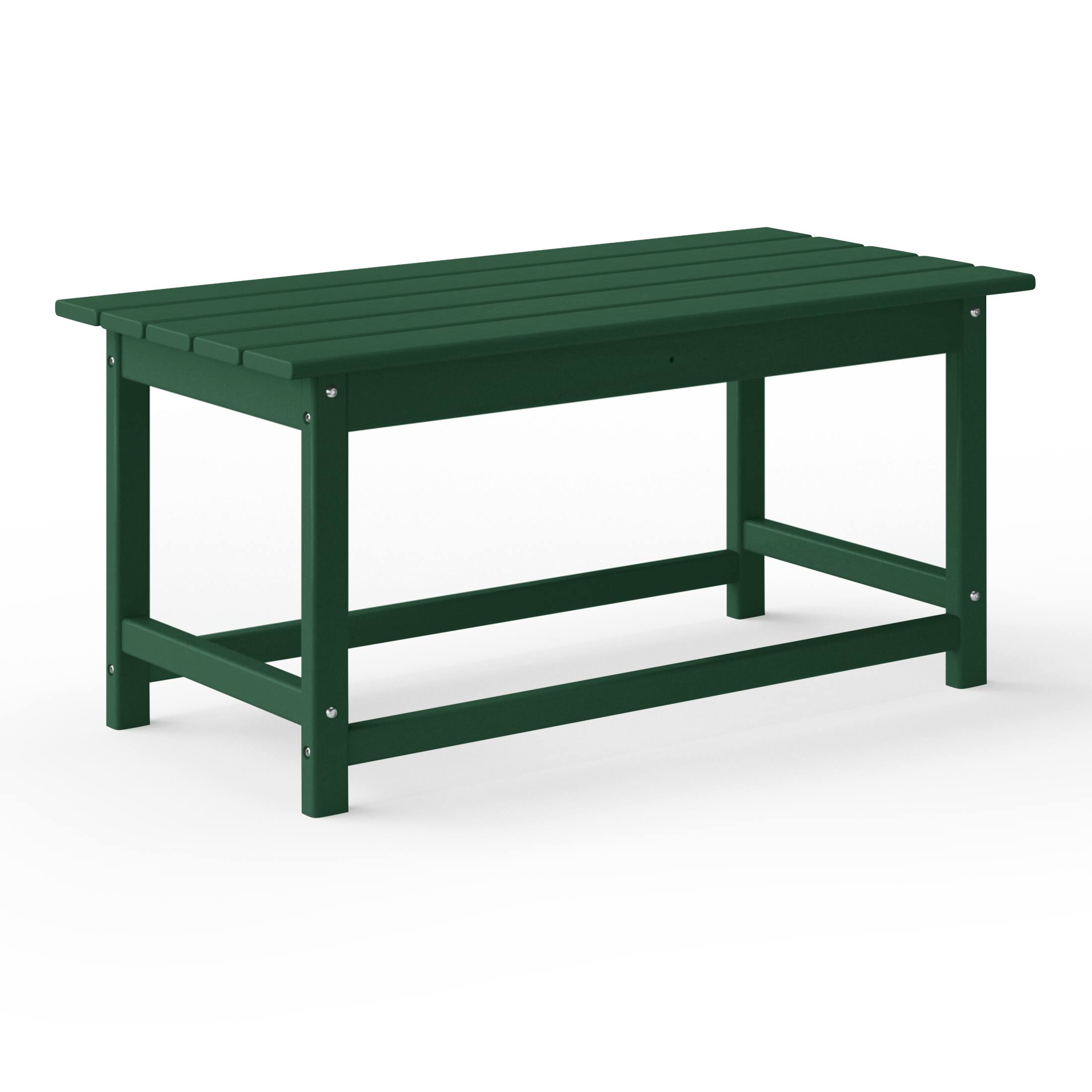 Left. WestinTrends - WestinTrends Malibu 35" length outdoor Coffee table for Adirondack chair - Dark Green.