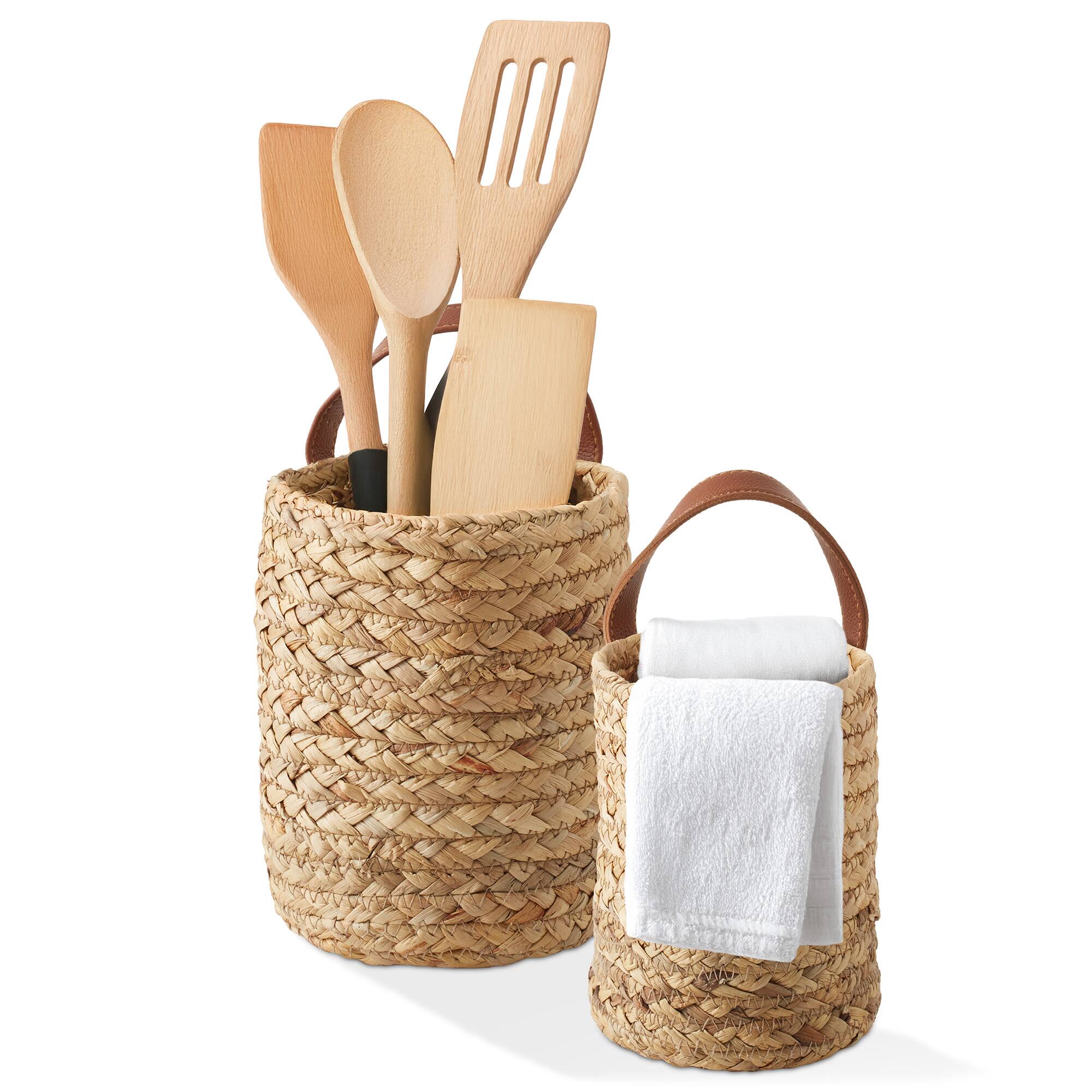Alt View 3. Casafield - 2pk Wall Hanging Baskets - Natural Hyacinth Plant and Flower Pots - Natural.