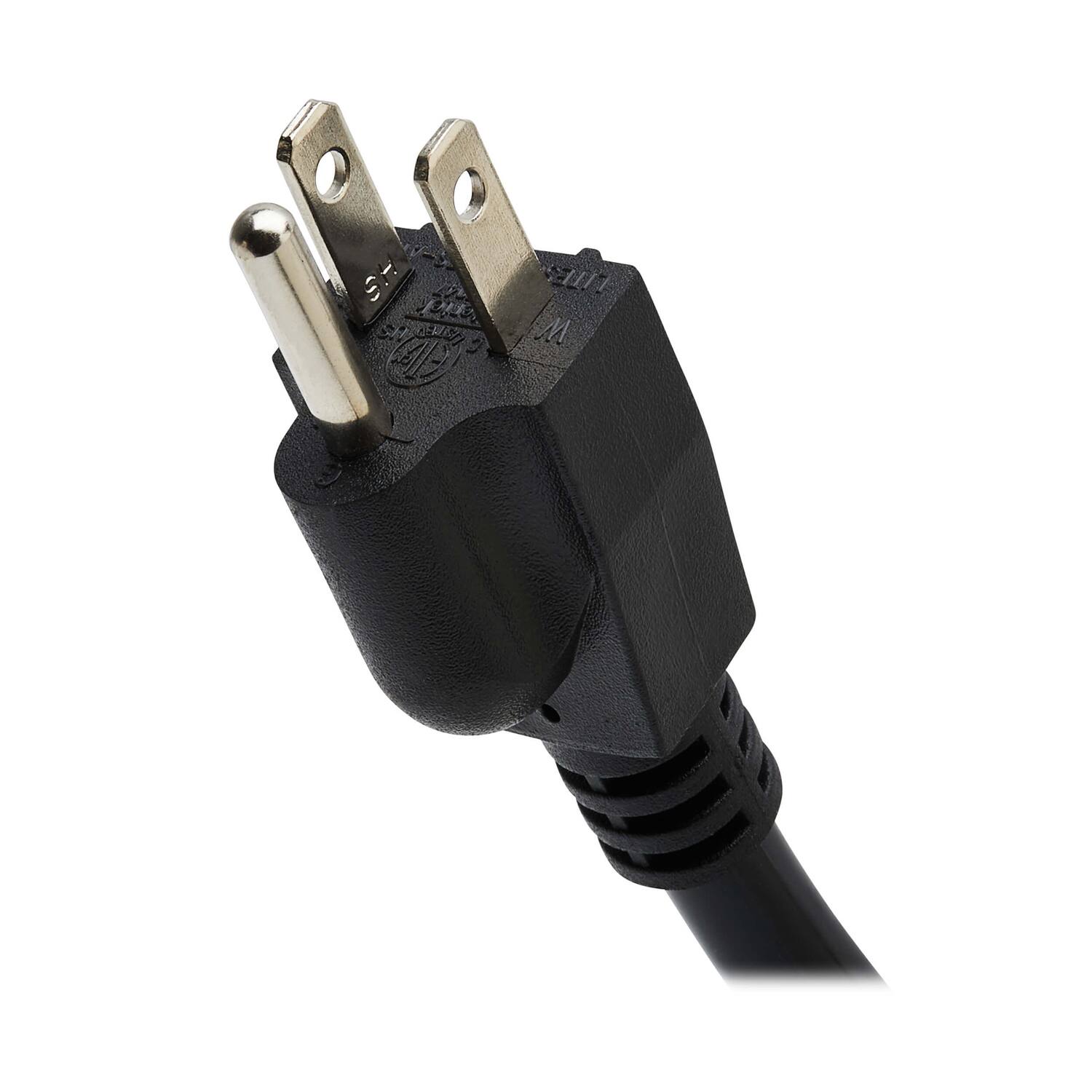 Alt View 2. Tripp Lite - 10-AC Outlet 2-USB Port 1350-Joule Surge Protector Power Strip Swivel Light Bars 6-Ft Cord TLP1006USB - Black.