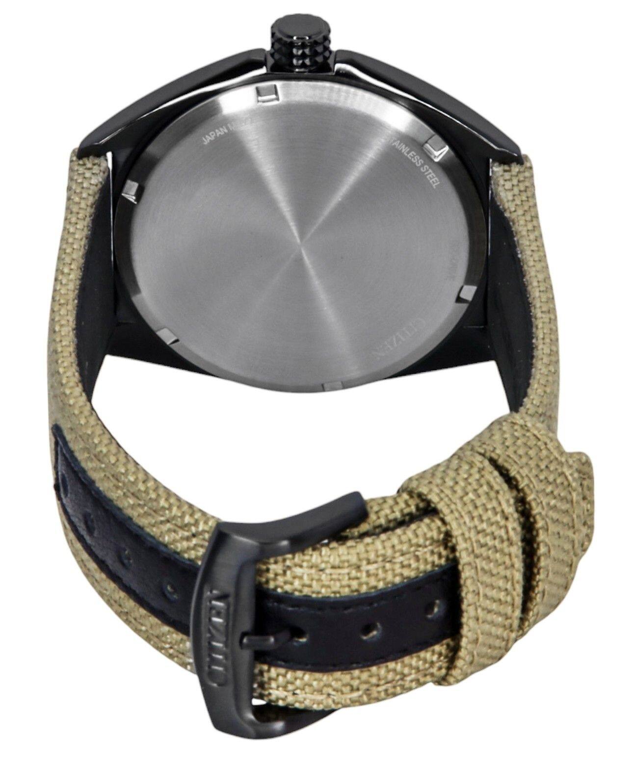 Citizen Eco Drive Green Nylon Strap Dial AW1575 08E 100M Men's