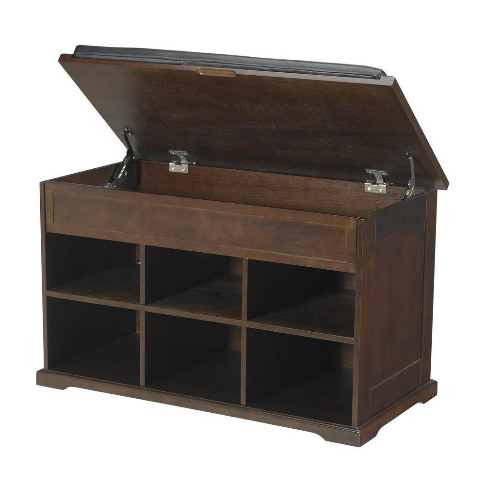 Alt View 1. Northbeam - Wooden Shoe Bench - Brown.
