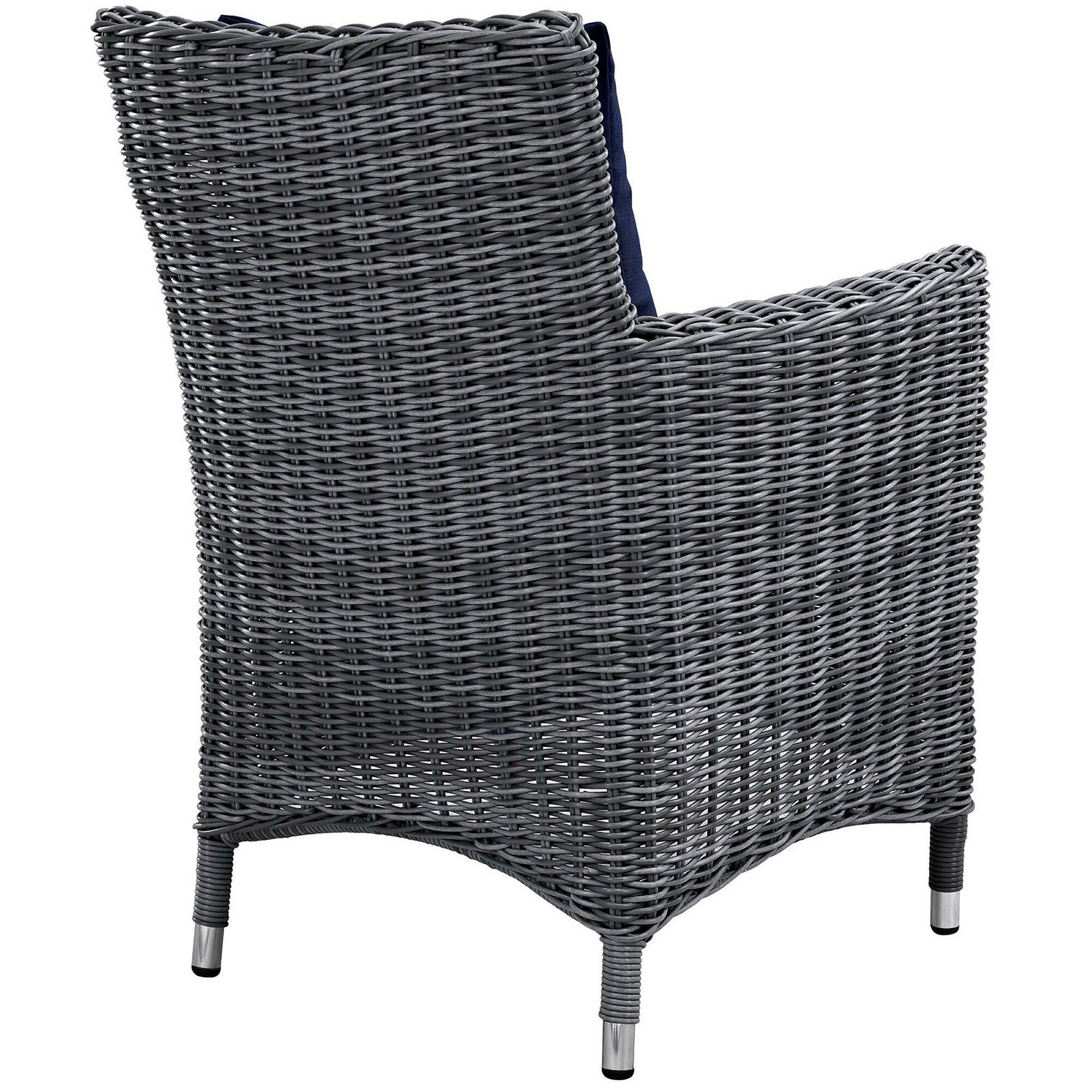 Left. Modway - Summon Dining Outdoor Patio Sunbrella® Armchair by Modway - Canvas Navy.