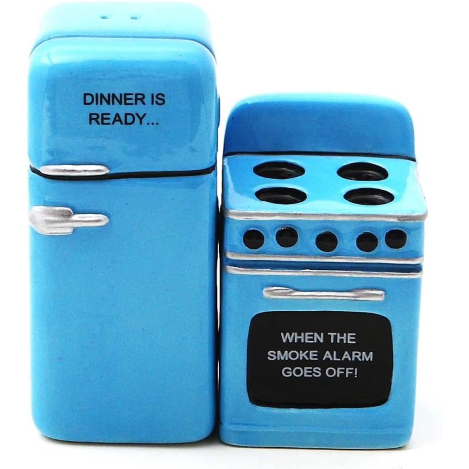 Pacific Trading - Retro Fridge and Stove Dinner is Ready Magnetic Ceramic Salt and Pepper Shaker Set - Blue price history on PriceWatchPro