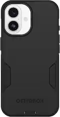 Front. OtterBox - Commuter Series Hard Shell for iPhone 17 - Black.