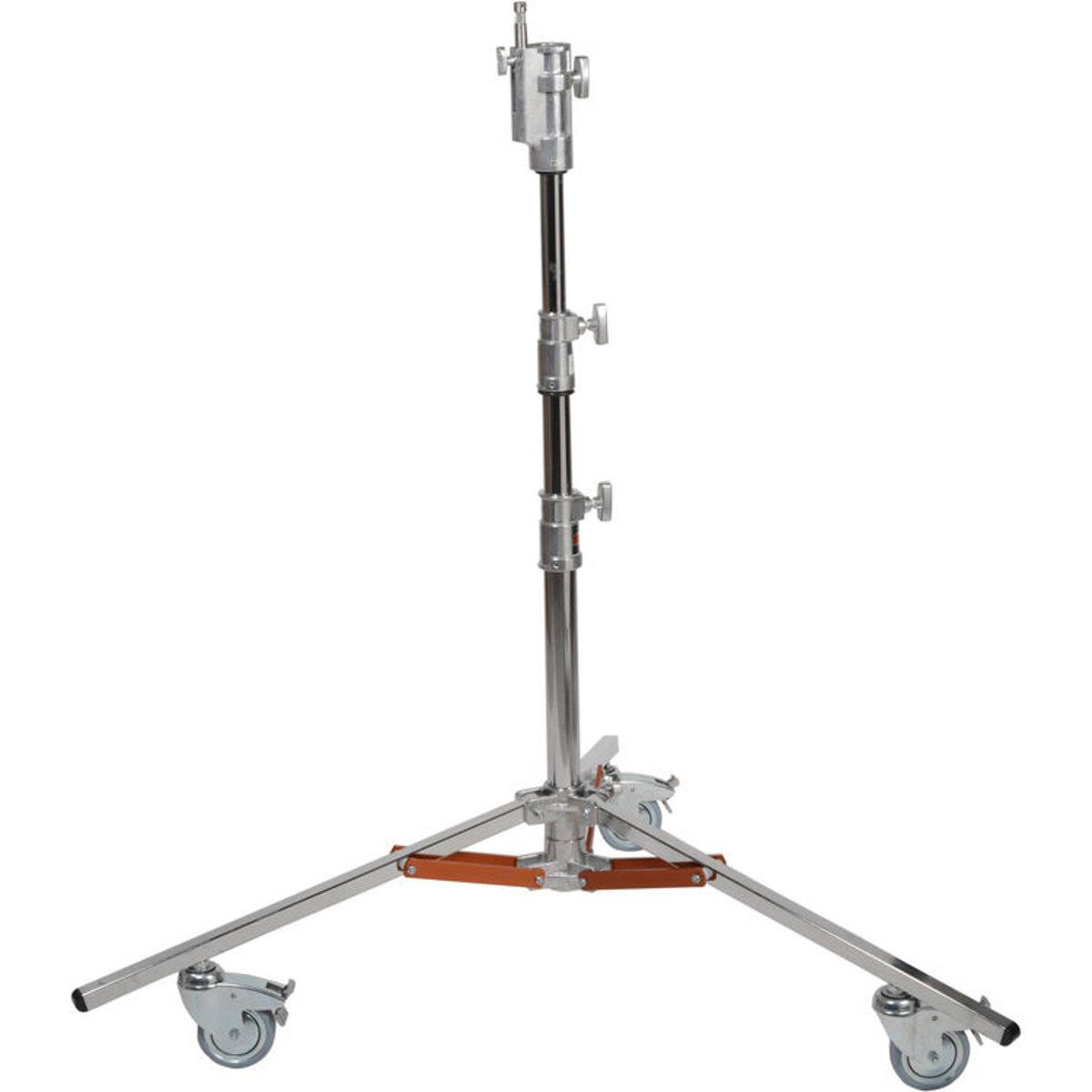 Front. Matthews - Matthews 9.5' Junior Double Riser Stand with Wheels, Chrome.