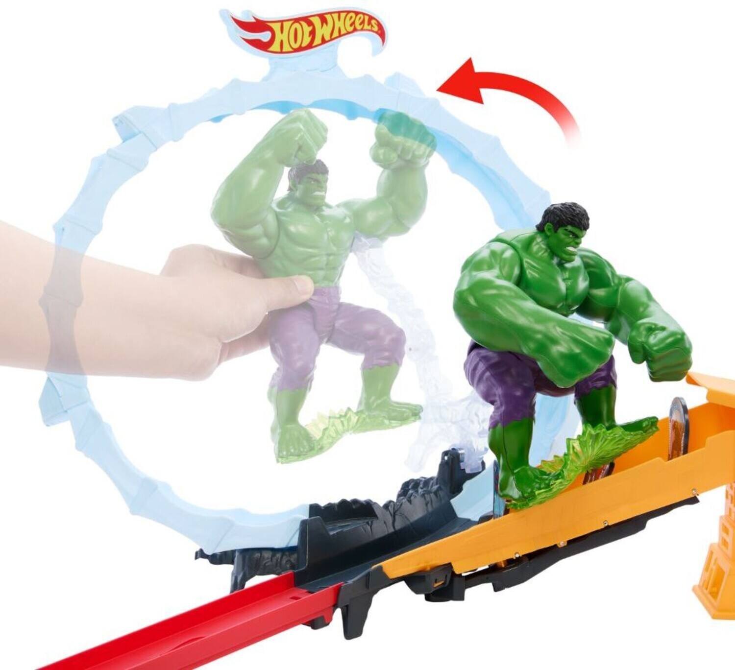 Alt View 4. Mattel - Hot Wheels Superstar Speeders Spider-Man & Hulk Smashdown   - COLLECTIBLES - Multicolor.