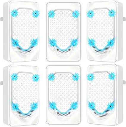 Front. Cubilan - 6-Pack Plug-In Air Ionizer Negative Ion Air Purifier For Home Office - White.