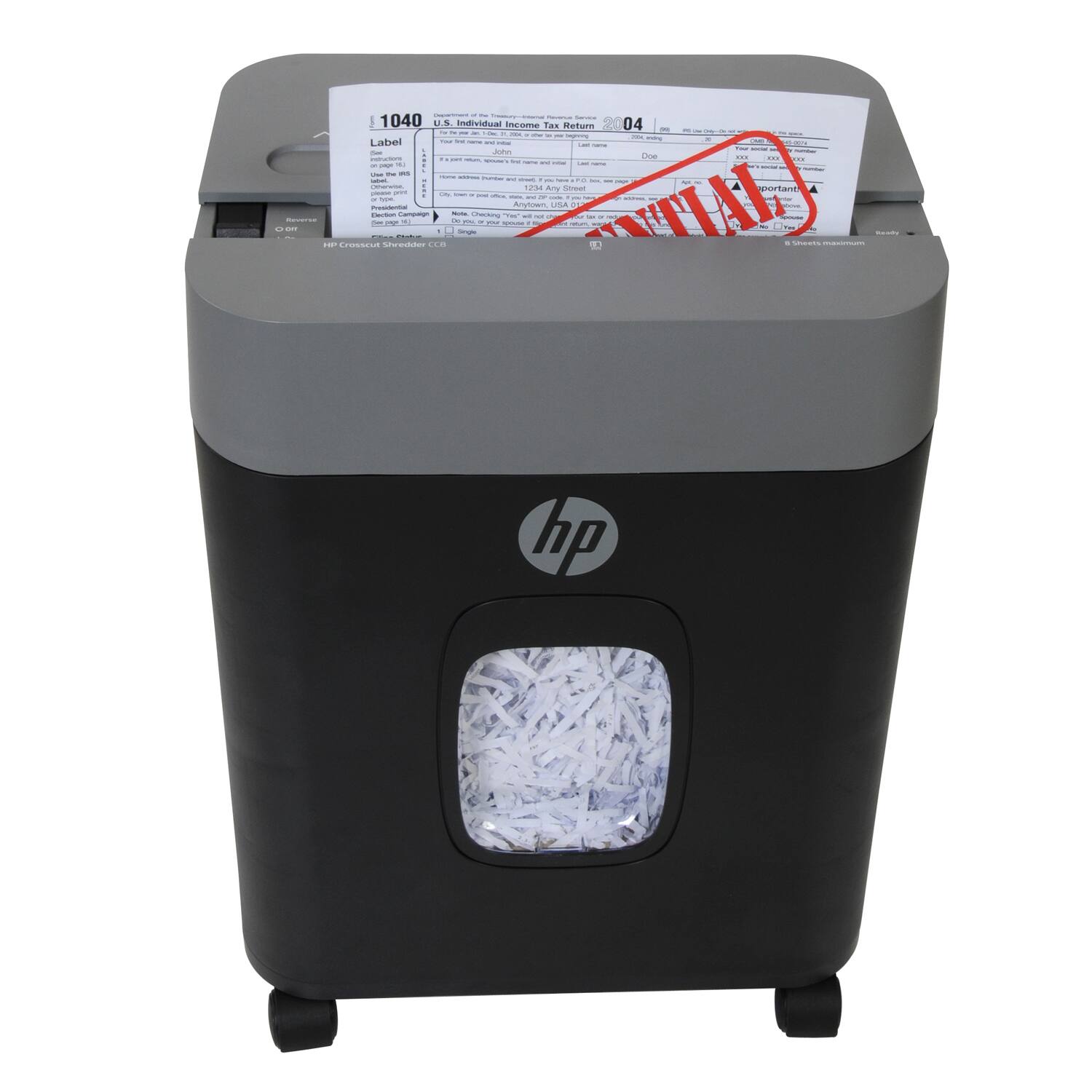 Alt View 11. HP - 8-Sheet Crosscut Paper Shredder.