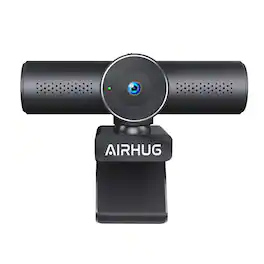 AIRHUG - 2K 60fps USB Webcam with Dual Mics & Privacy Cover, Sony 8MP Sensor, PDAF Autofocus, 60° View, Plug & Play for Meeting