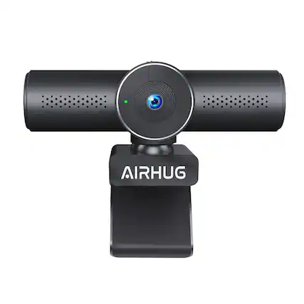 Front. AIRHUG - 2K 60fps USB Webcam with Dual Mics & Privacy Cover, Sony 8MP Sensor, PDAF Autofocus, 60° View, Plug & Play for Meeting.