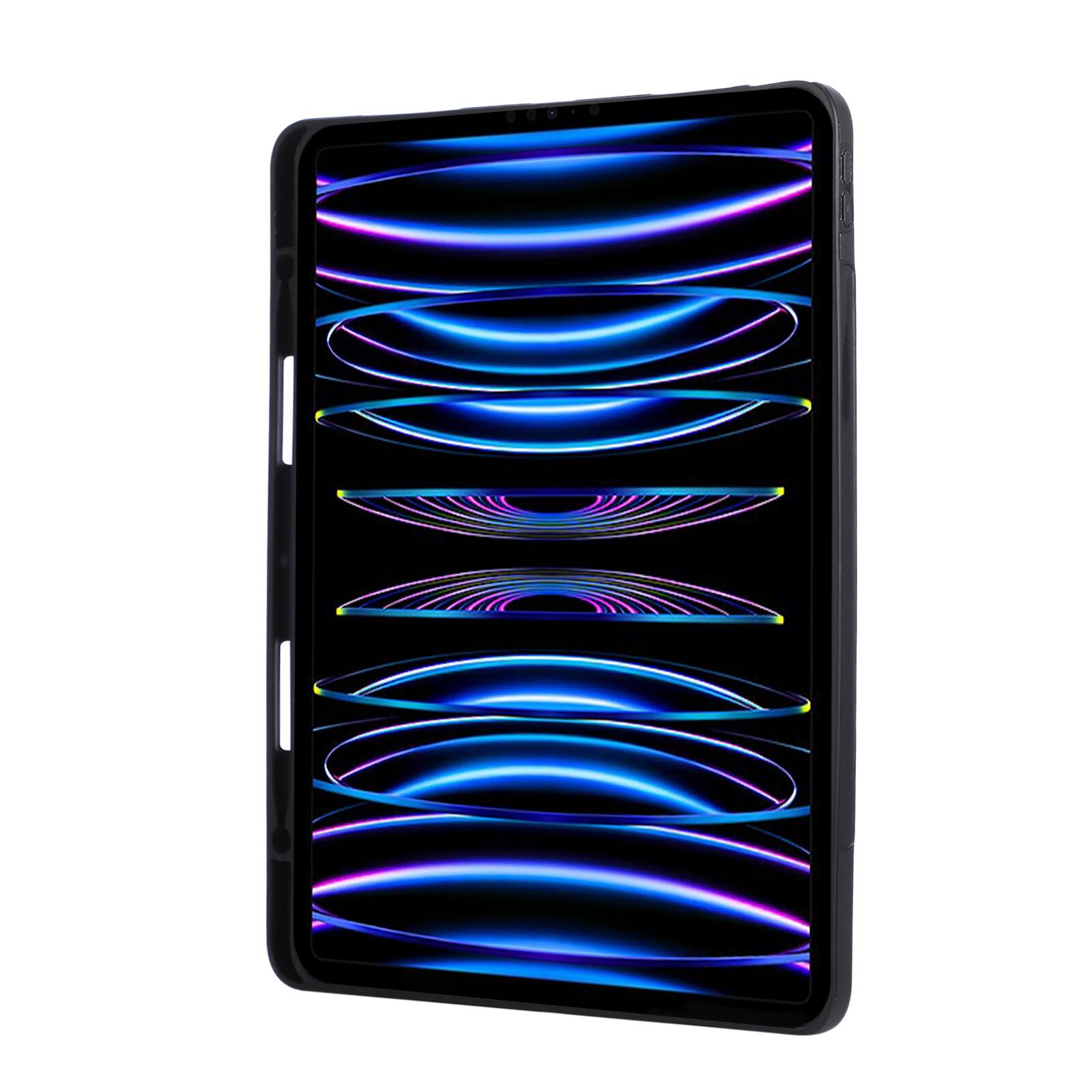 Alt View 3. UUCOVER - Case for iPad Air 13-inch M4 M3 M2 (2026/2025/2024) Shockproof PU Leather Hand Strap Kickstand Pencil Holder Cover - Black.