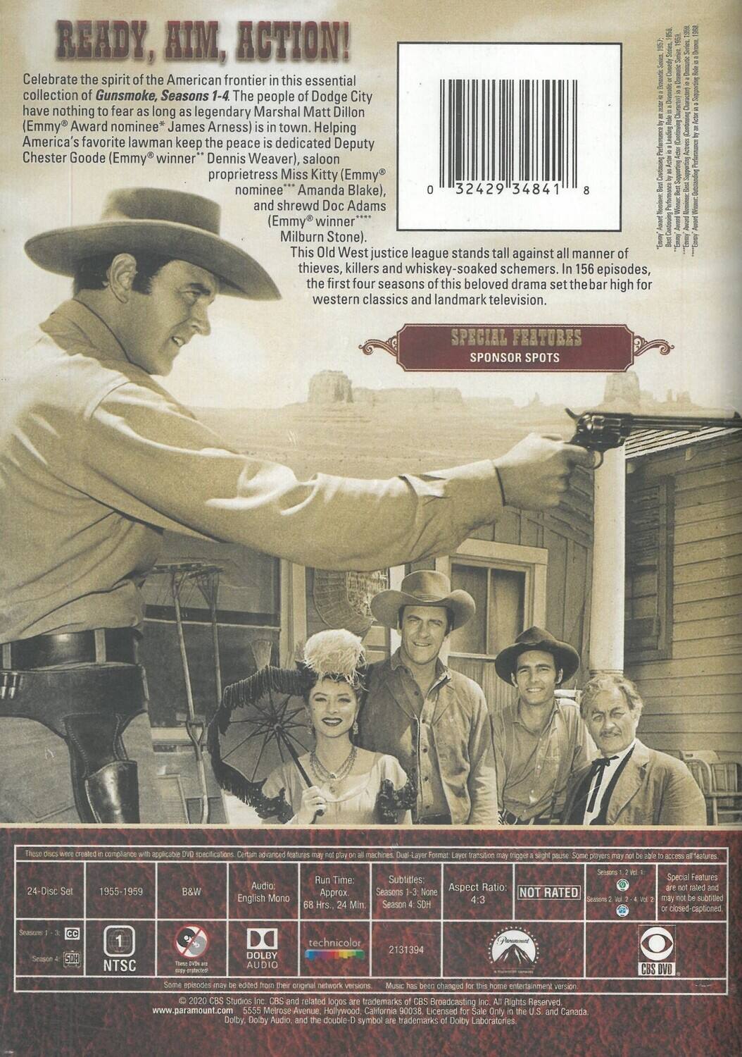 Alt View 1. Gunsmoke: Seasons 01-04   - DVD.