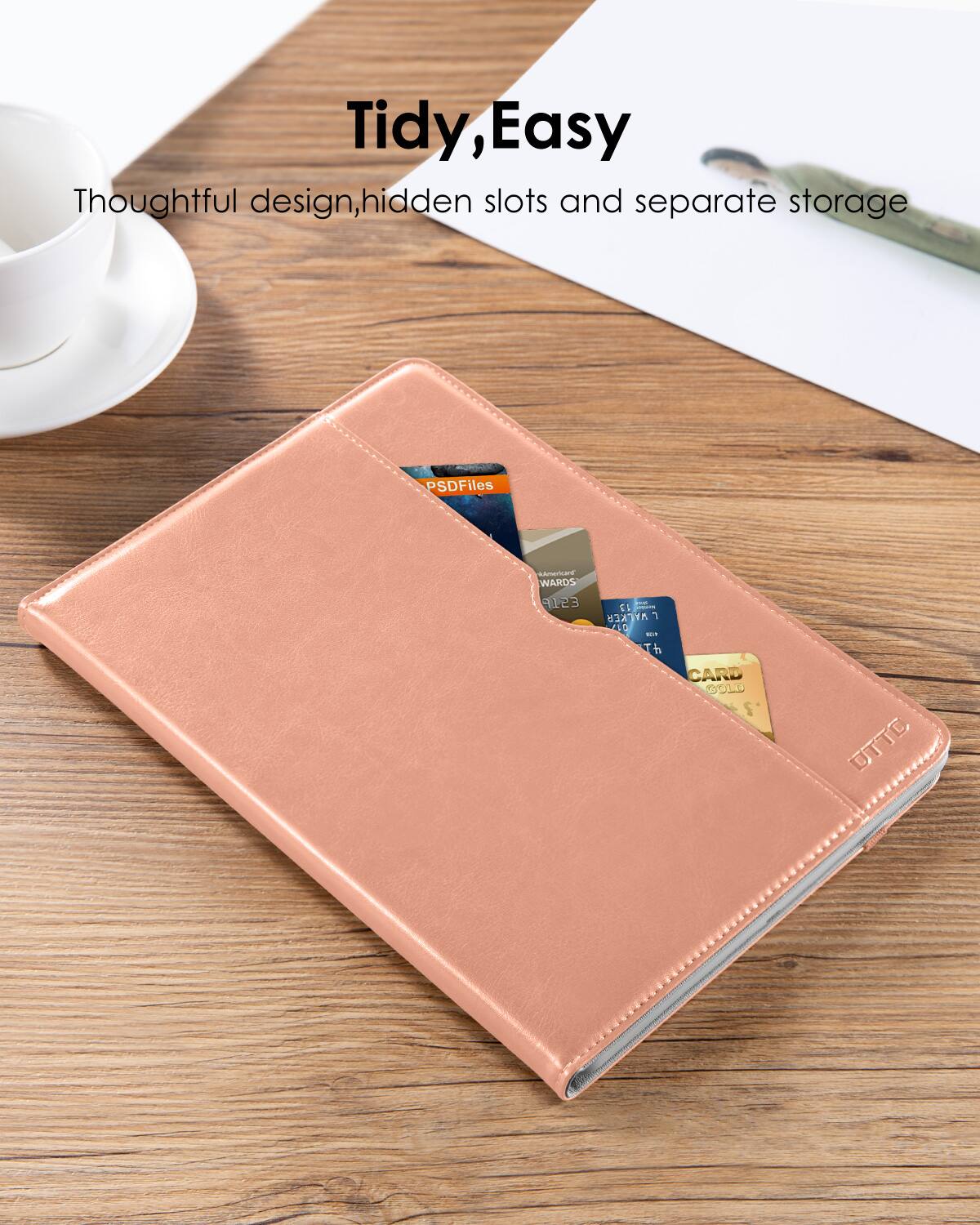 Tidy, Easy  
Thoughtful design, hidden slots and separate storage