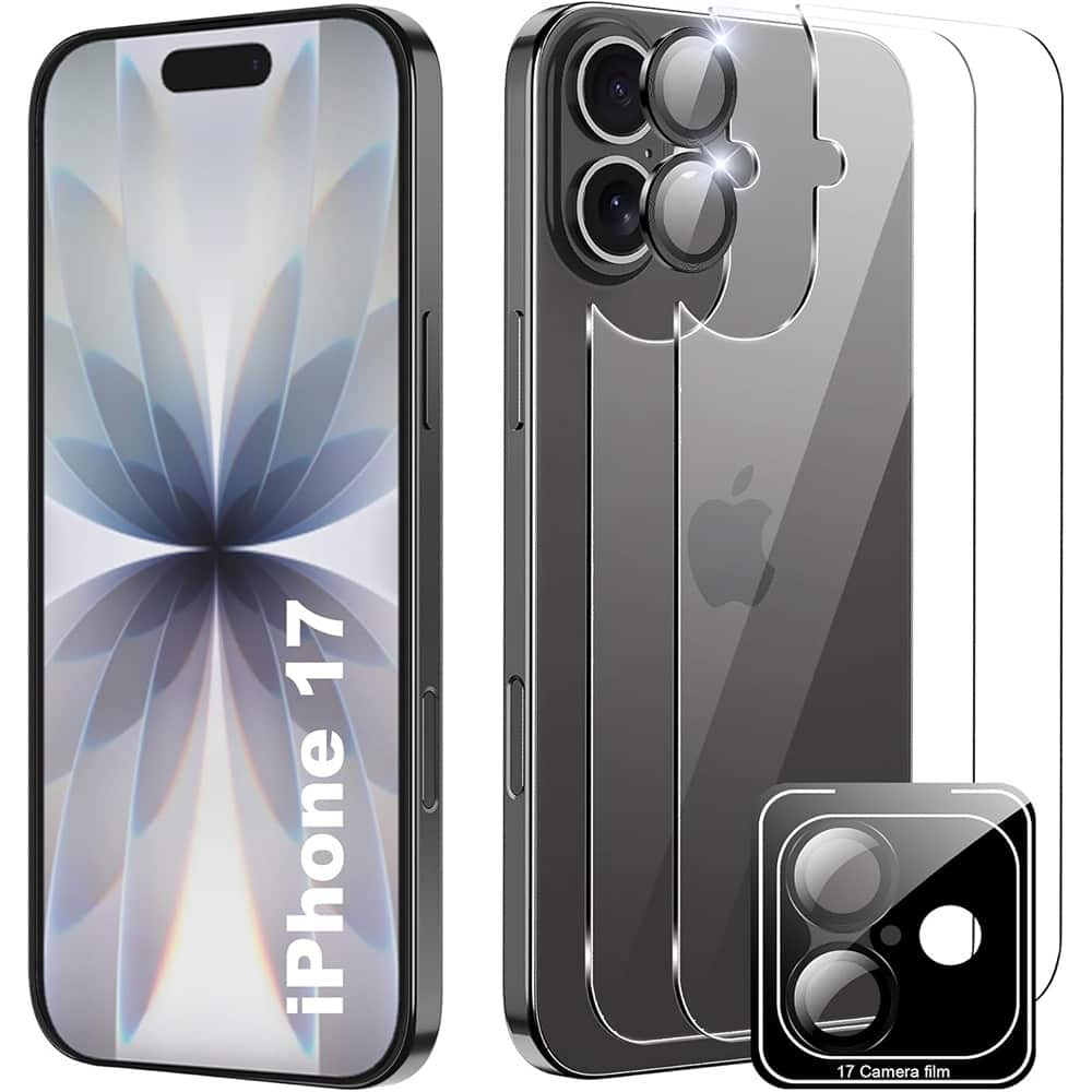 PARKER SLATER - iPhone 17 6.3" Screen Protector 2+1 Pack, Tempered Glass + Camera Lens Cover - Clear