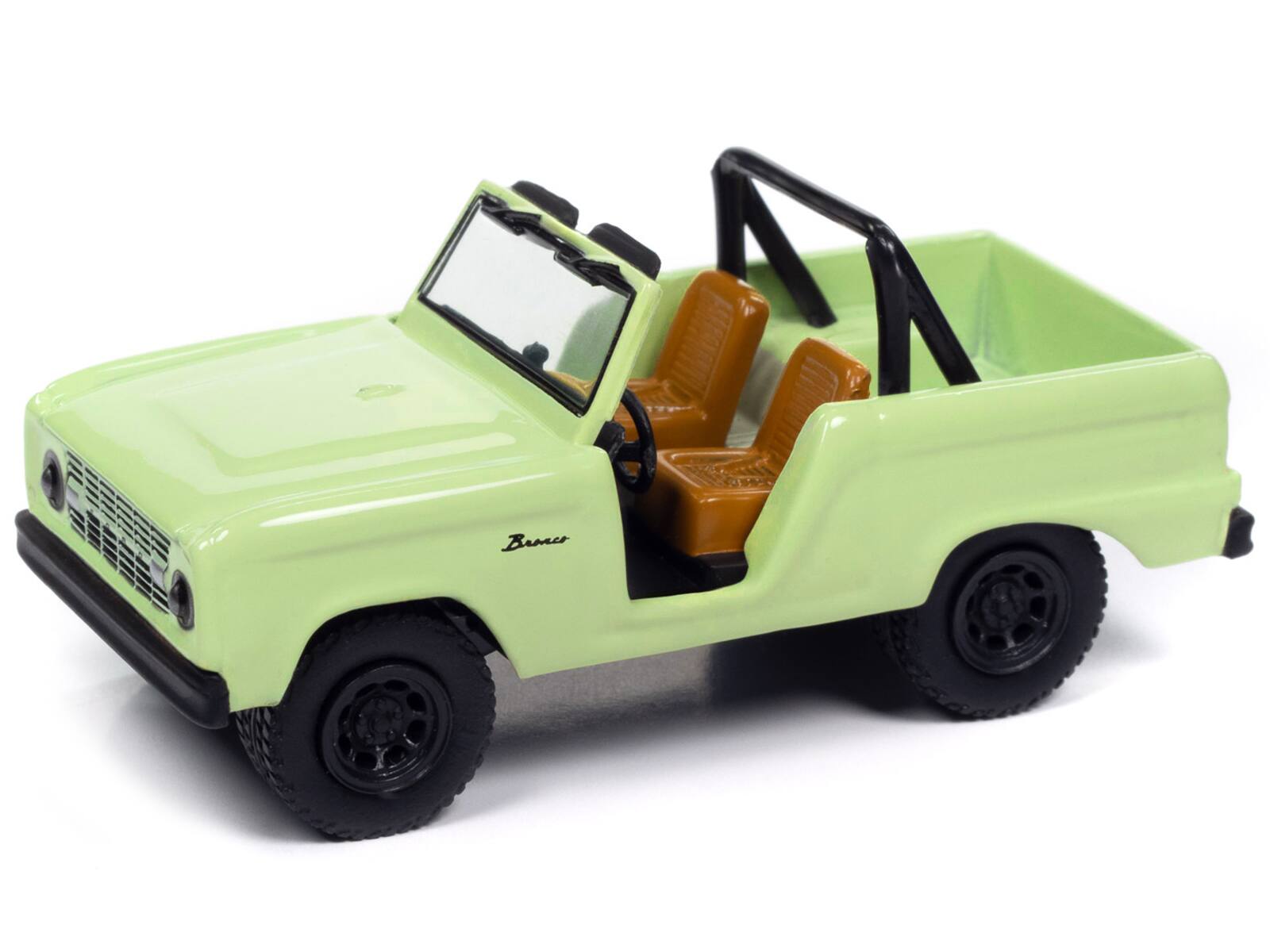 Angle. Johnny Lightning - 1967 Ford Bronco "Nick Cherrone" Glen Green "Classic Gold Collection" 1/64 Diecast Model Car by Johnny Lightning - Green.