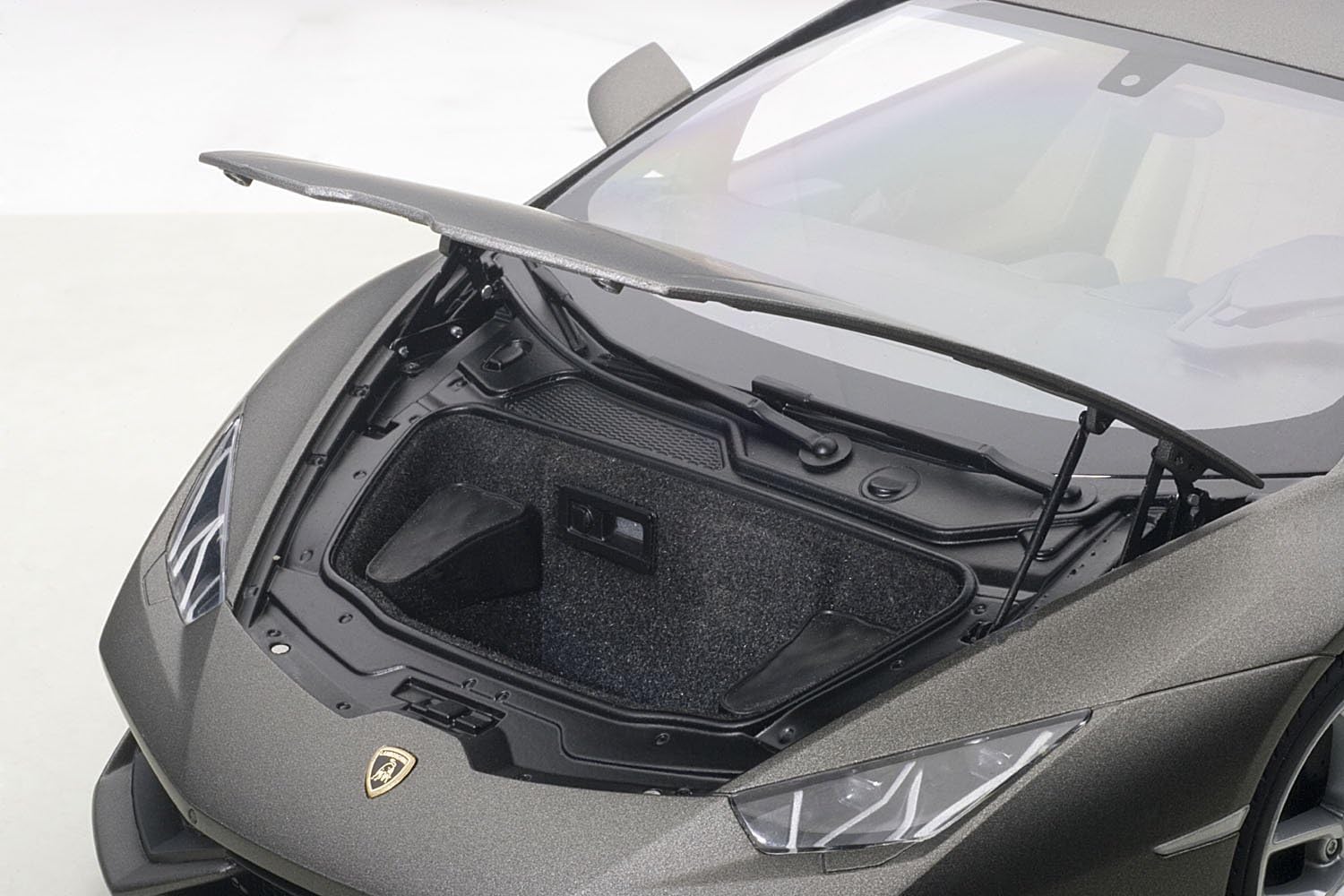 Alt View 2. Autoart - Lamborghini Huracan LP610-4 Grigio Titans/Matt Grey 1/12 Scale Model Car by Autoart.