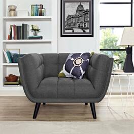 Bestow Upholstered Fabric Armchair by Modway - Gray